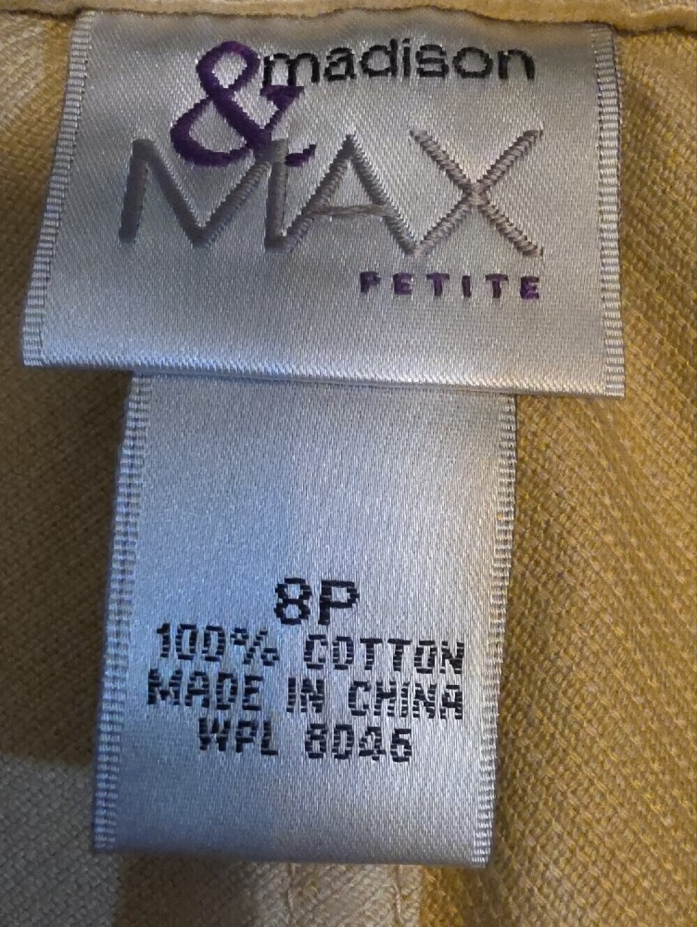 100% Cotton Neutral A-Line Skirt with Front Button - Picture 8 of 13